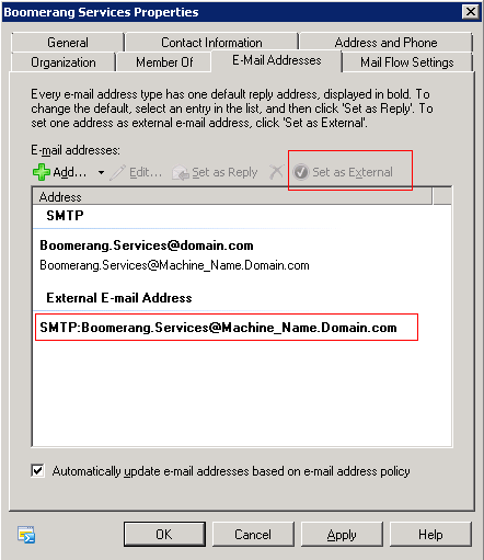 Configuring Email In | MS Exchange | Boomerang Notification Framework